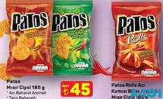 PATOS MISIR CİPSİ 185 G fiyat ve kampanya bilgisi